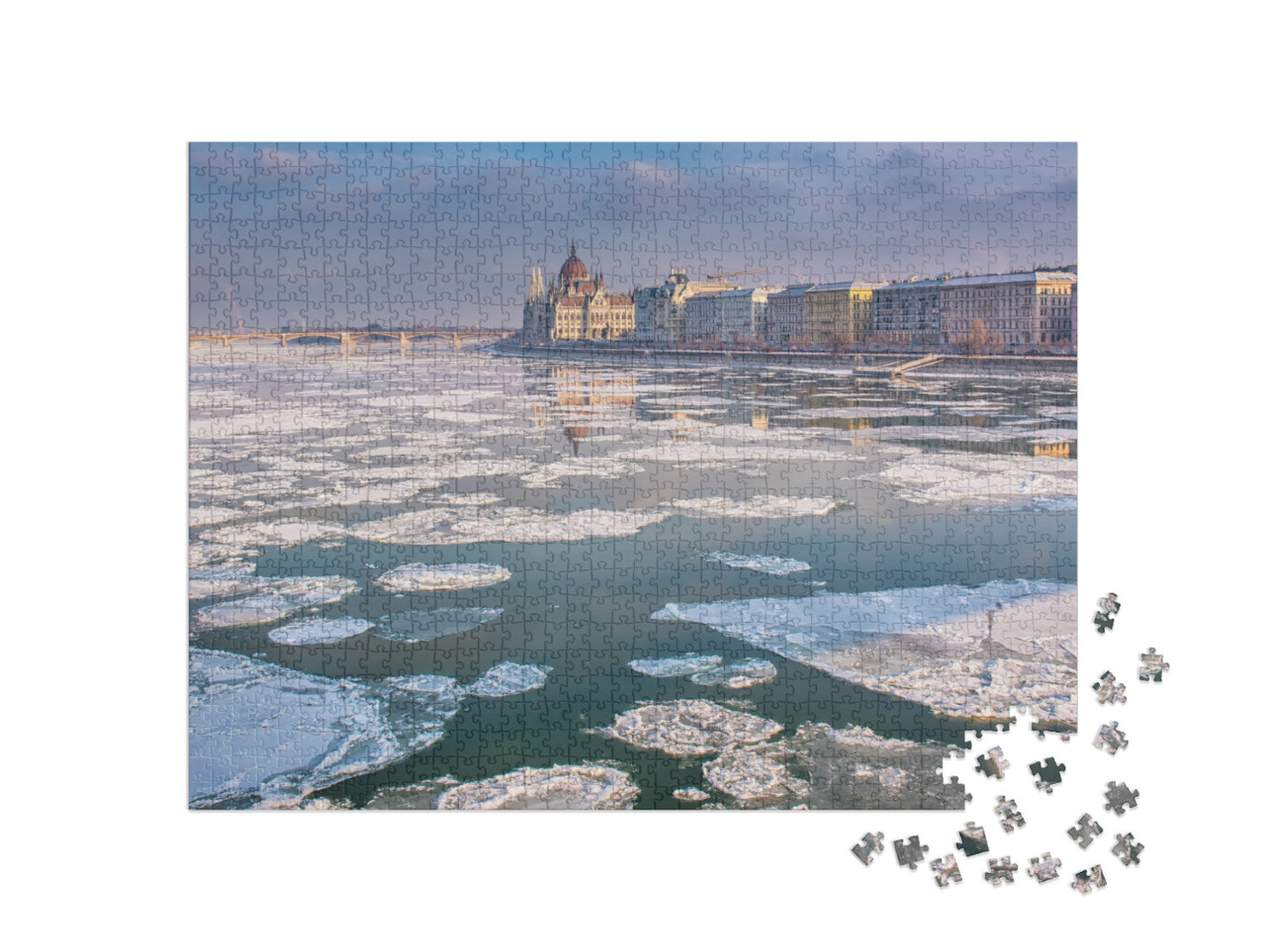 puzzle 1000 dílků „Zima v Budapešti“