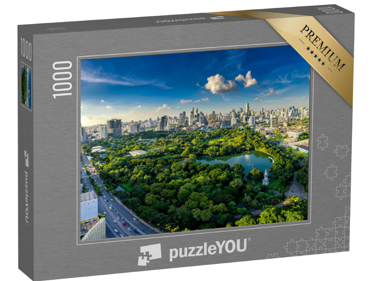 puzzle 1000 dílků „Západ slunce nad Bangkokem, Thajsko“