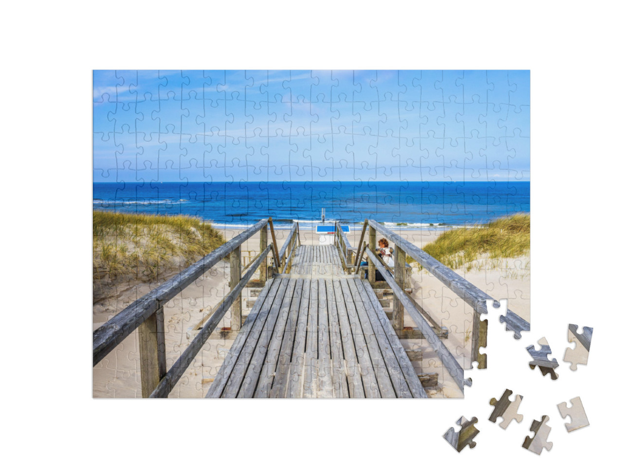 puzzle 200 dílků „Cesta na pláž ve Westerlandu, Sylt“