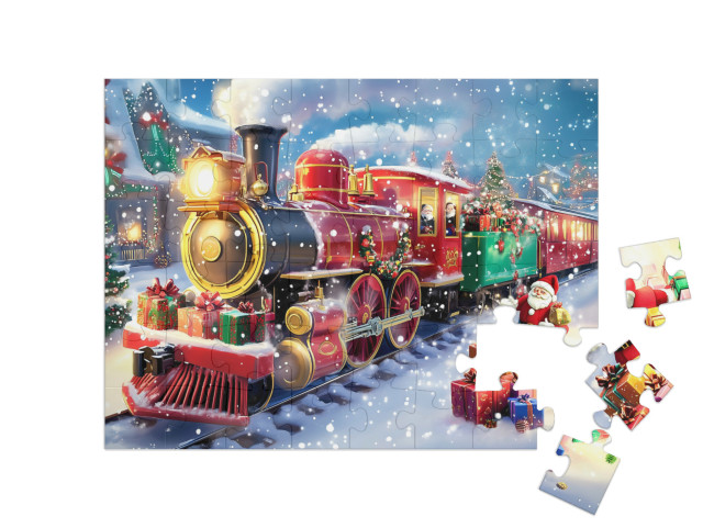 puzzle 48 dílků „Polární expres přiveze spoustu dárků“