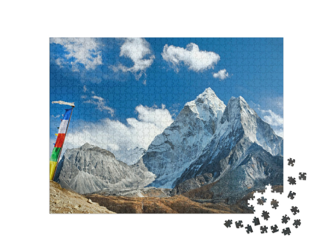 puzzle 1000 dílků „Ama Dablam na cestě do základního tábora Everestu, Nepál“