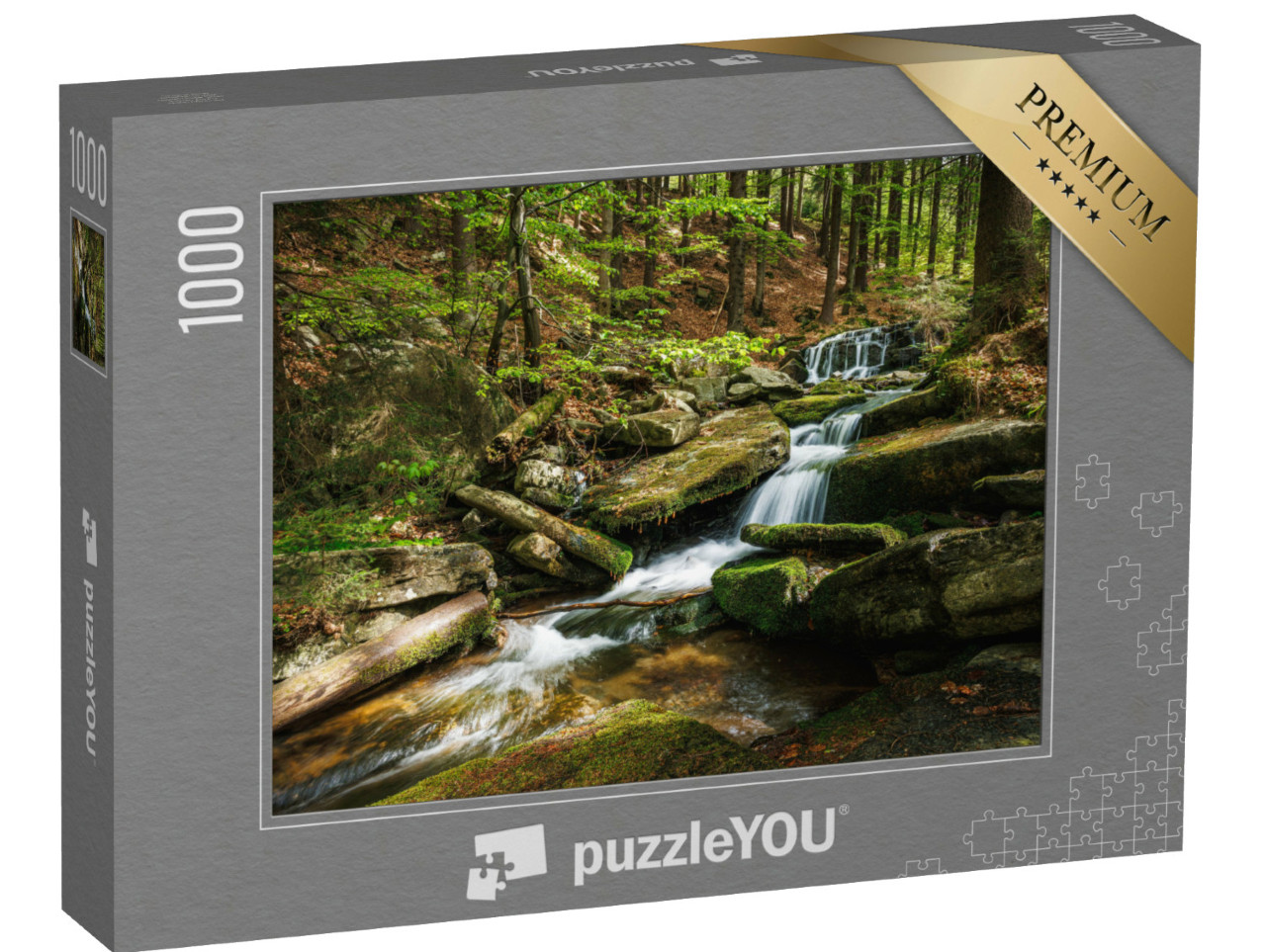puzzle 1000 dílků „Vodopád na řece Hučava, Jeseníky, Česká republika“