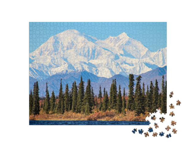 puzzle 1000 dílků „Denali, nejvyšší hora Severní Ameriky, Aljaška“