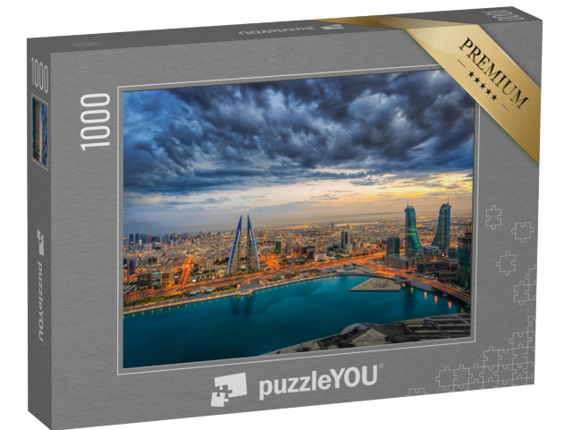puzzle 1000 dílků „Letecký pohled na architekturu v Manamě, Bahrajn“
