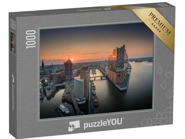 puzzle 1000 dílků „Východ slunce nad Hamburkem“