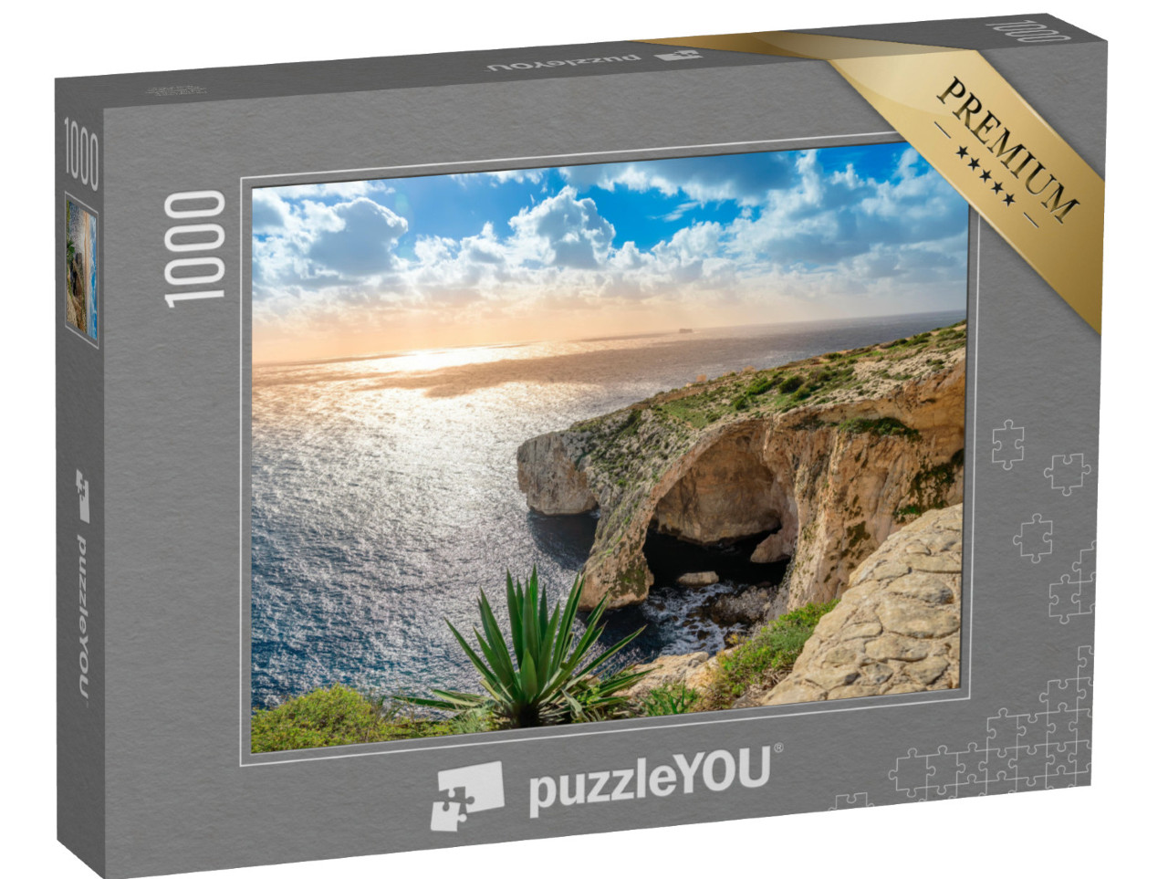 puzzle 1000 dílků „Modrá jeskyně, Malta“