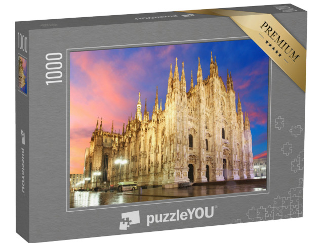 puzzle 1000 dílků „Milánská katedrála za soumraku“