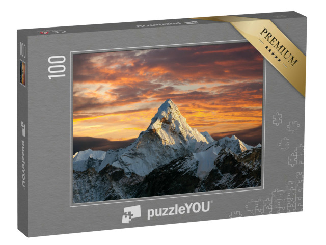puzzle 100 dílků „Horu Ama Dablam, oblast Everestu, Nepál, Himálaj“