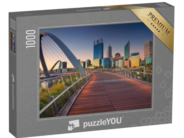 puzzle 1000 dílků „Západ slunce nad městem Perth, Austrálie“