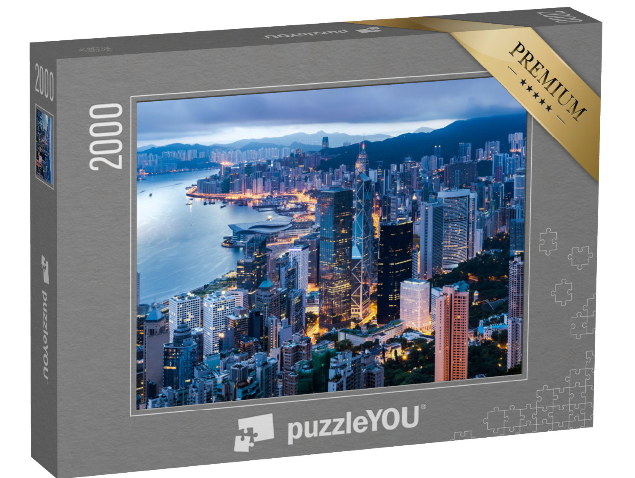 puzzle 2000 dílků „Hongkong za soumraku“