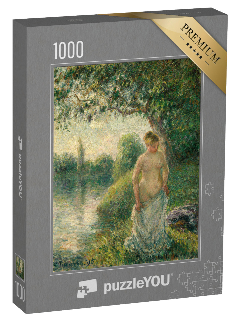 puzzle 1000 dílků „Camille Pissarro - Koupající se osoba“