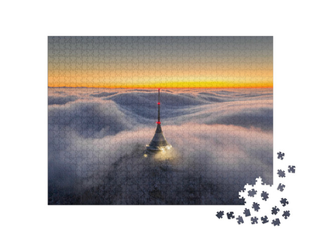 puzzle 1000 dílků „Rozhledna Ještěd, Česká republika“