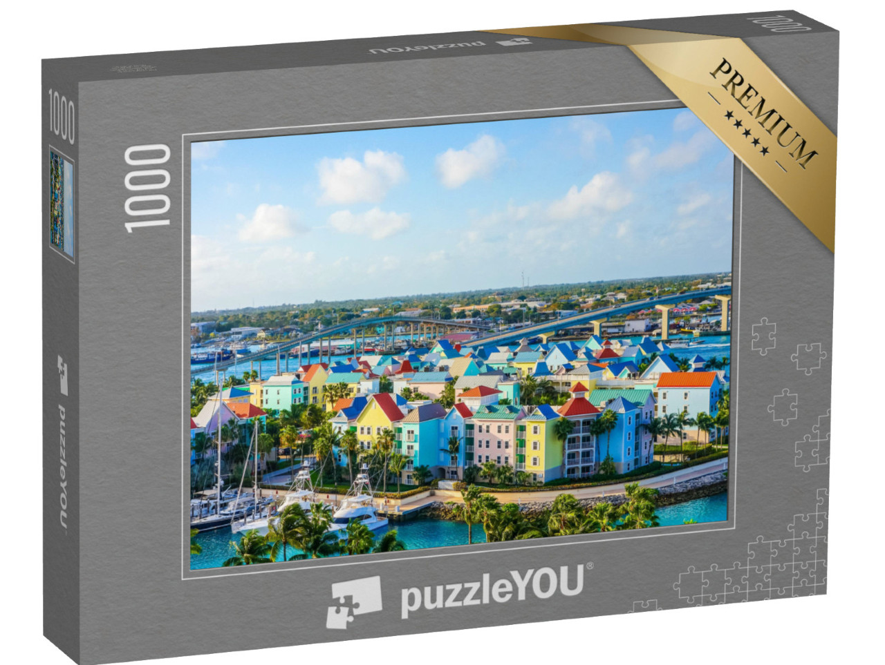 puzzle 1000 dílků „Letecký pohled na Nassau v HD, USA“