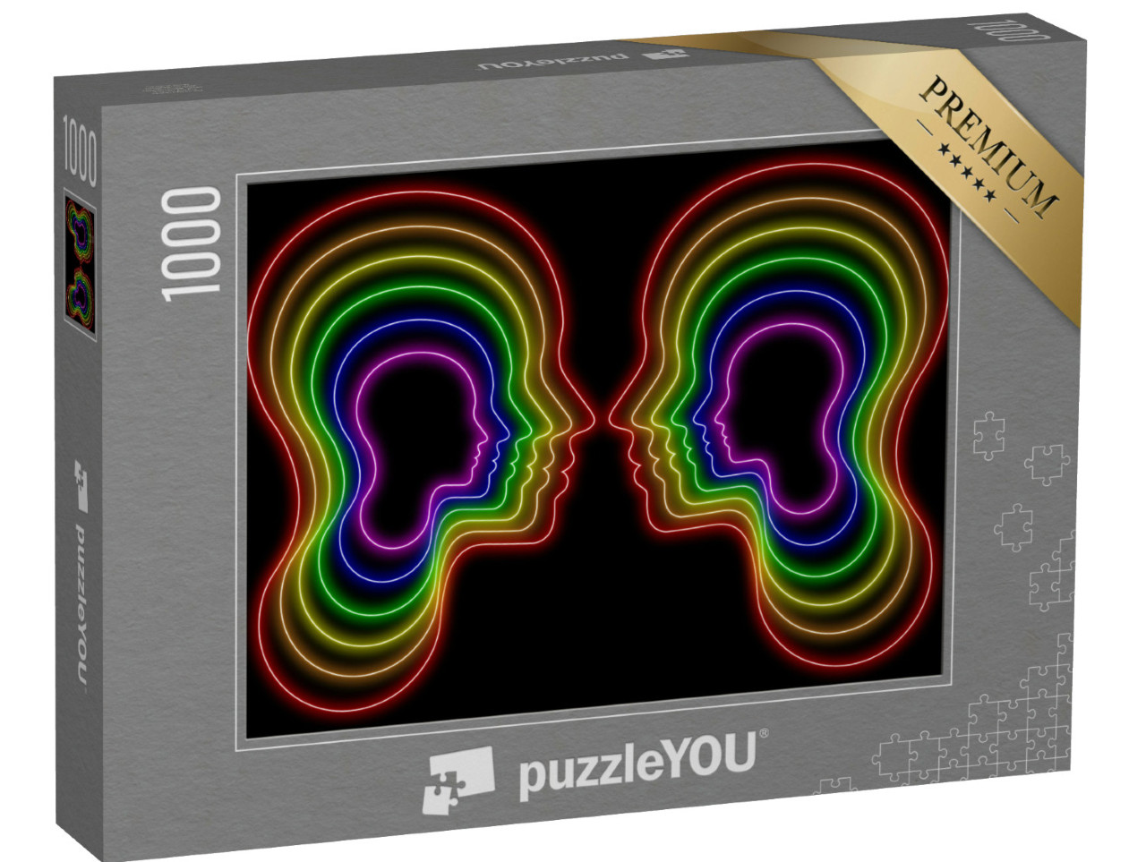 puzzle 1000 dílků „sexuální rozmanitost gender koncept měsíc hrdosti polibek r“