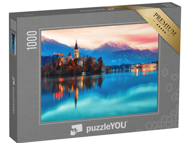 puzzle 1000 dílků „Romantické jezero Bled ve Slovinsku“