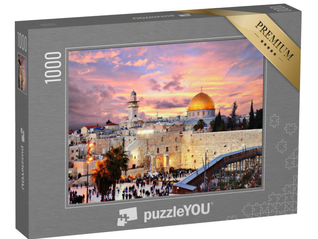 puzzle 1000 dílků „Staré město u Západní zdi s Chrámovou horou, Jeruzalém, Izrael“