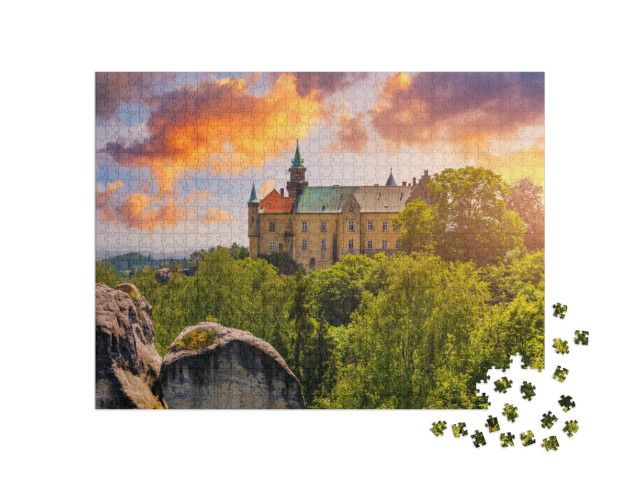 puzzle 1000 dílků „Zámek Hrubá Skála, Český ráj, Česká republika“