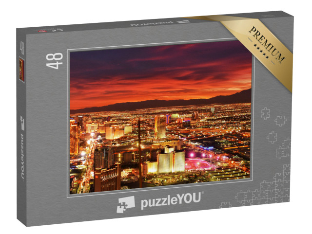 puzzle 48 dílků „Las Vegas po západu slunce“