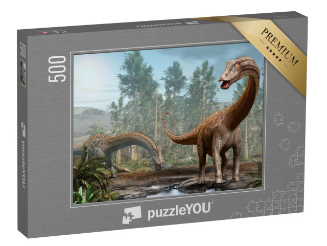 puzzle 500 dílků „Diplodocus jako dinosaurus jurské éry“