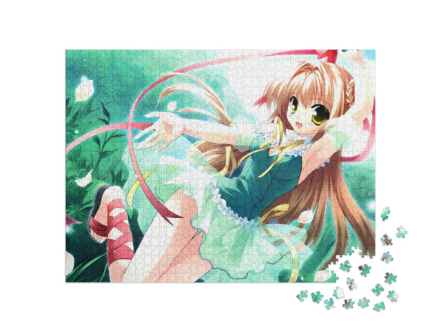 puzzle 1000 dílků „Letní dívka ve stylu anime“