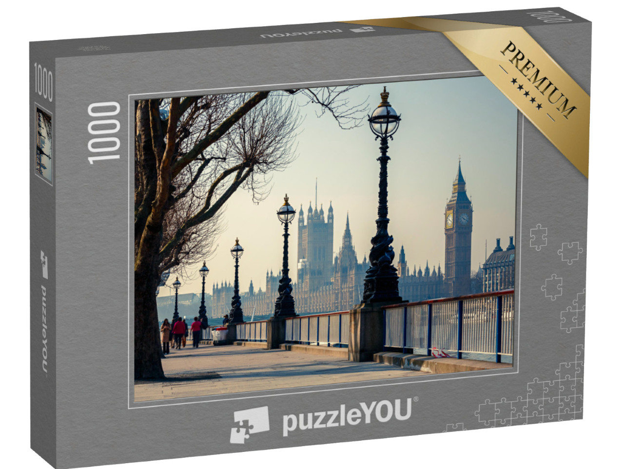 puzzle 1000 dílků „Atmosférický pohled na Big Ben a budovu parlamentu, Londýn, Anglie“