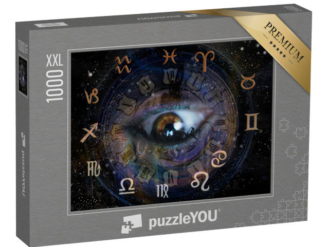 puzzle 1000 dílků XXL „Astrologie, dvanáct znamení zvěrokruhu“