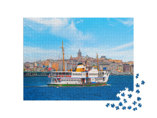 puzzle 1000 dílků „Starý trajekt na Bosporu, Istanbul, Turecko“