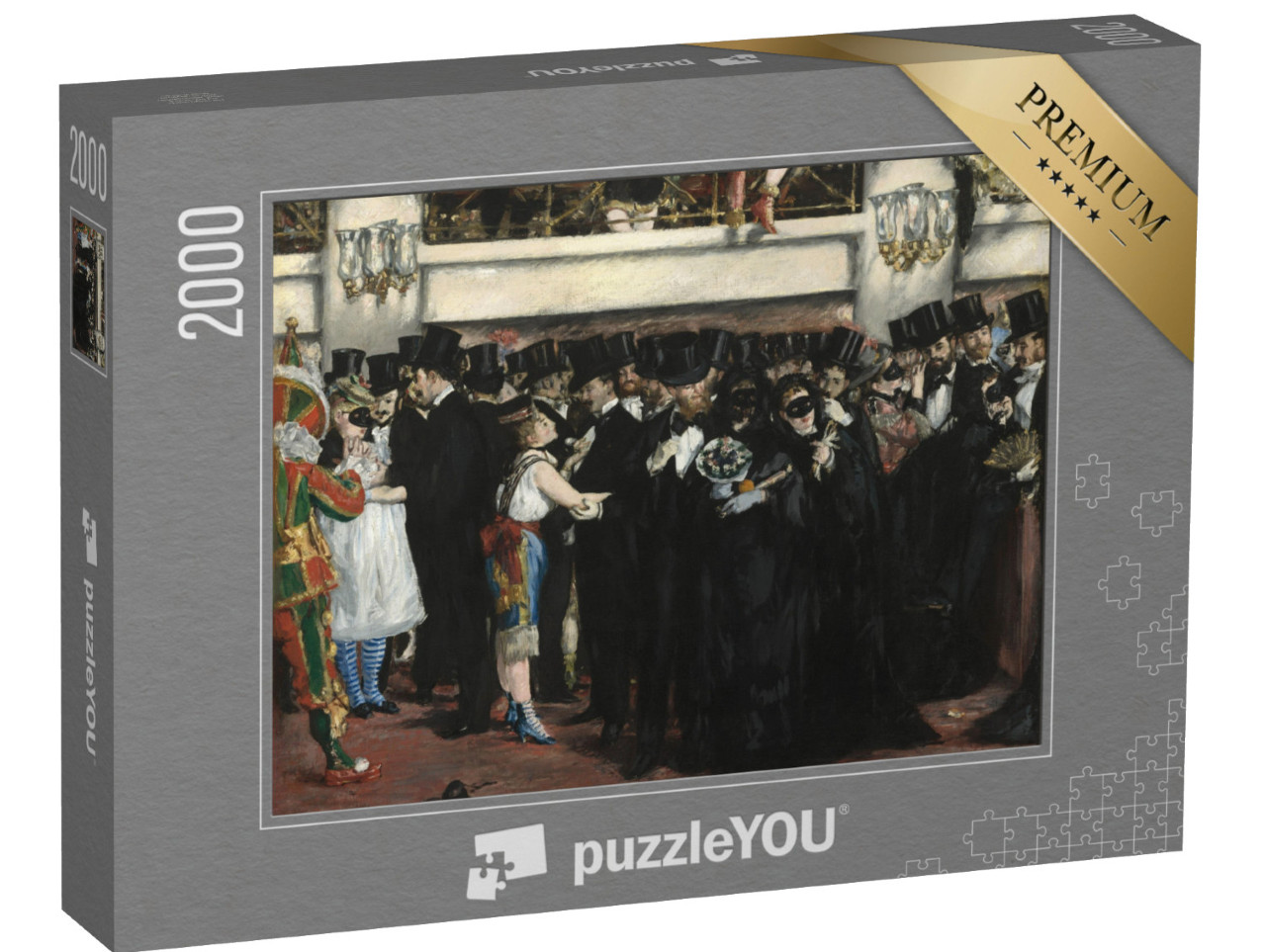 puzzle 2000 dílků „Maškarní ples v opeře, Edouard Manet 1873“