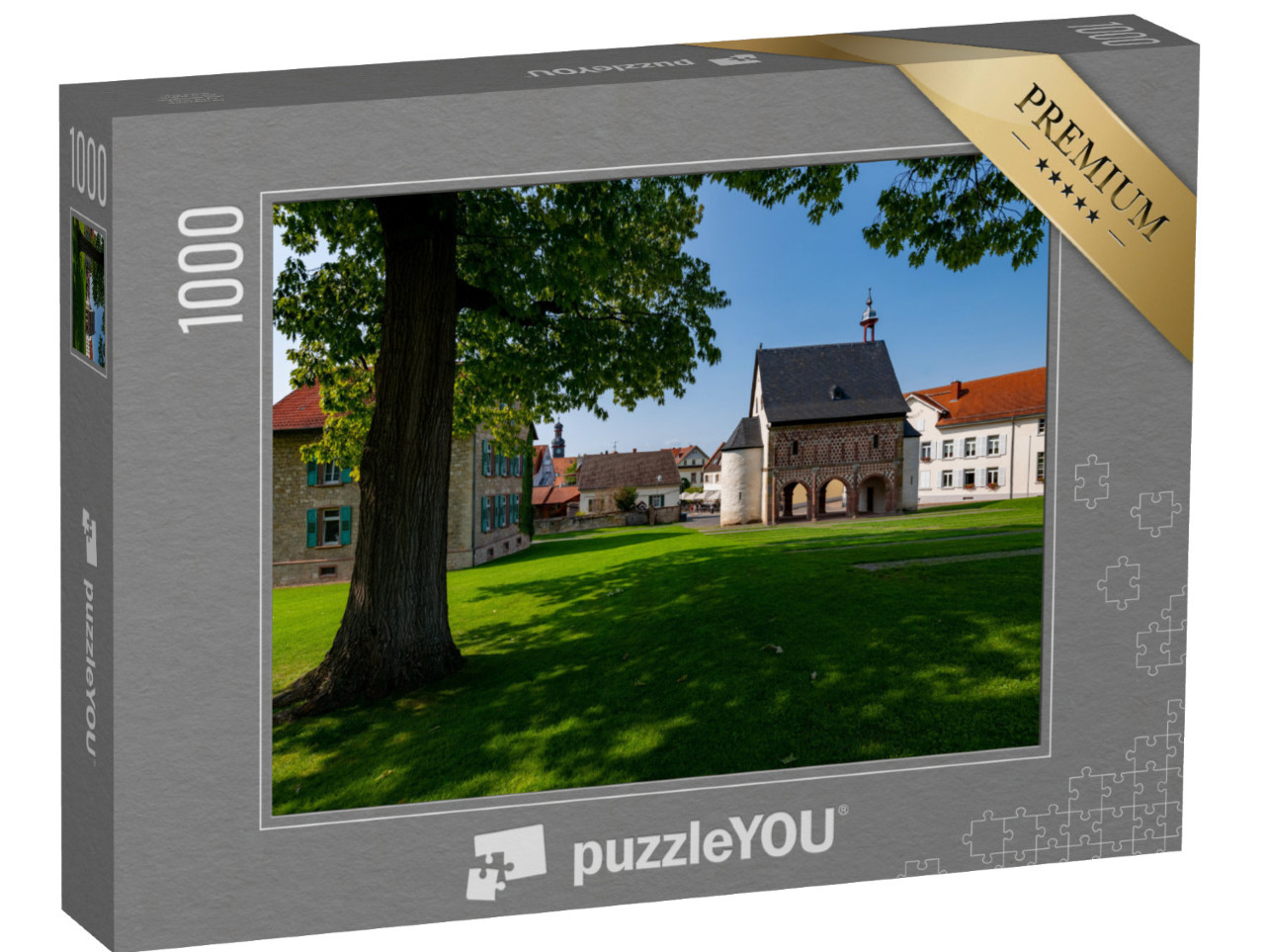 puzzle 1000 dílků „Klášter Lorsch s královským sálem a klášterní mohylou u Wormsu v Hesensku“