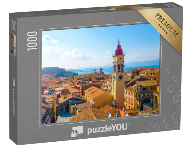 puzzle 1000 dílků „Panoramatický pohled na Kerkyru, hlavní město ostrova Korfu, Řecko“