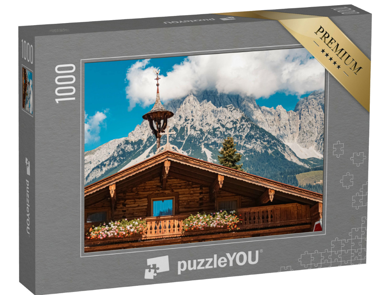 puzzle 1000 dílků „Ellmau am Wilden Kaiser, Tyrolsko, Rakousko“