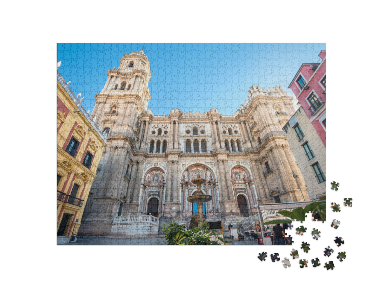 puzzle 1000 dílků „Působivá katedrála v Málaze, Andalusie, Španělsko“