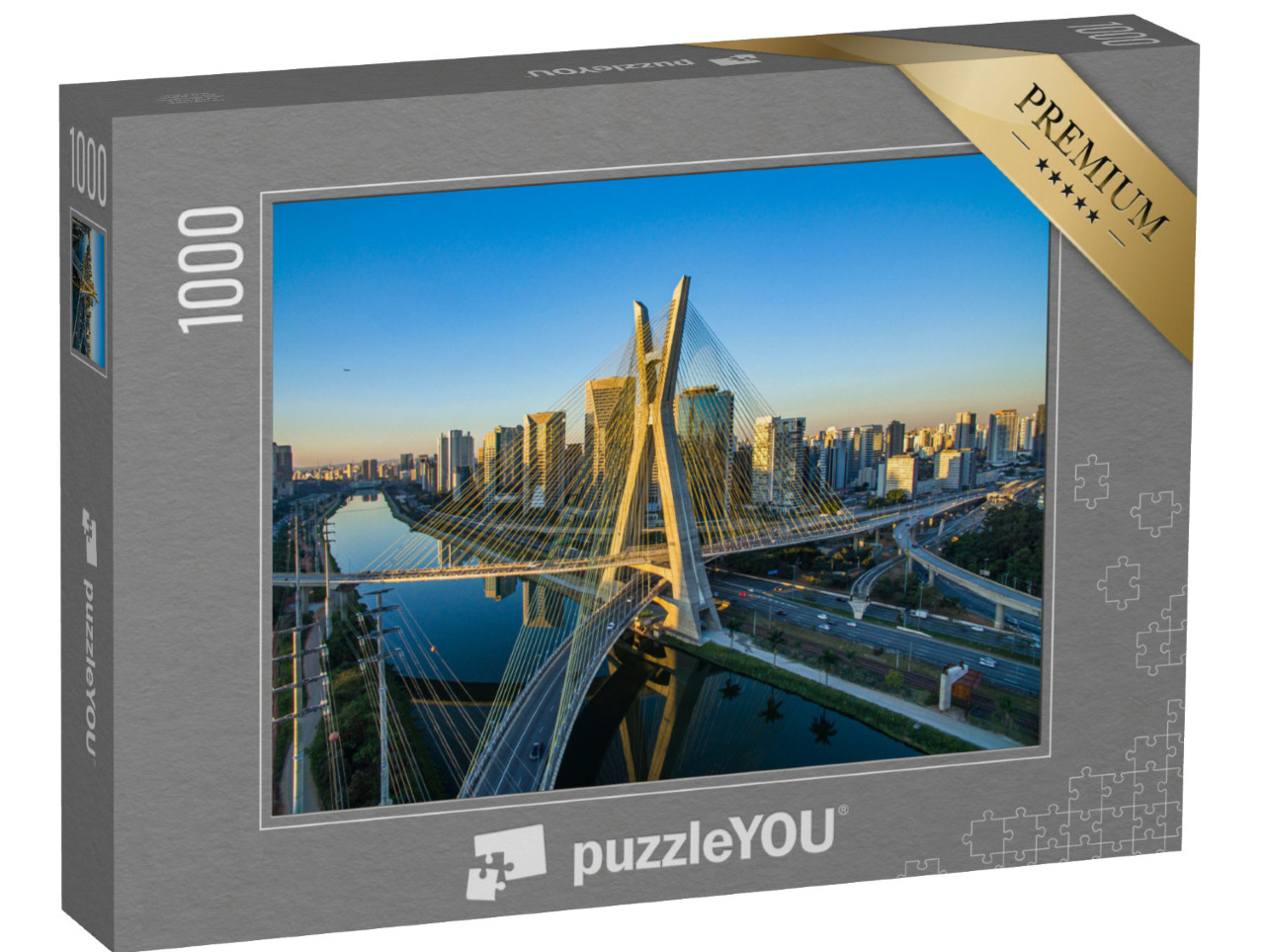 puzzle 1000 dílků „Visutý most v São Paulu, Brazílie“