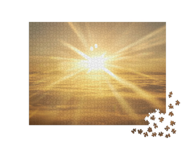 puzzle 1000 dílků „Západ slunce nad mraky“