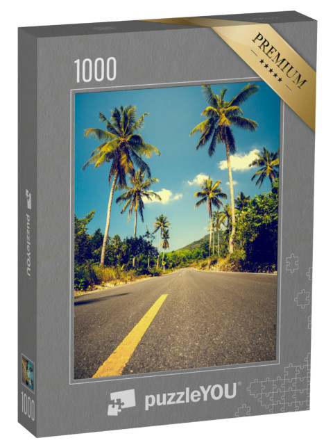 puzzle 1000 dílků „Ulice lemovaná palmami“