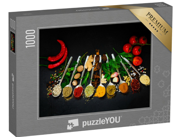 puzzle 1000 dílků „Výběr koření a bylinek“