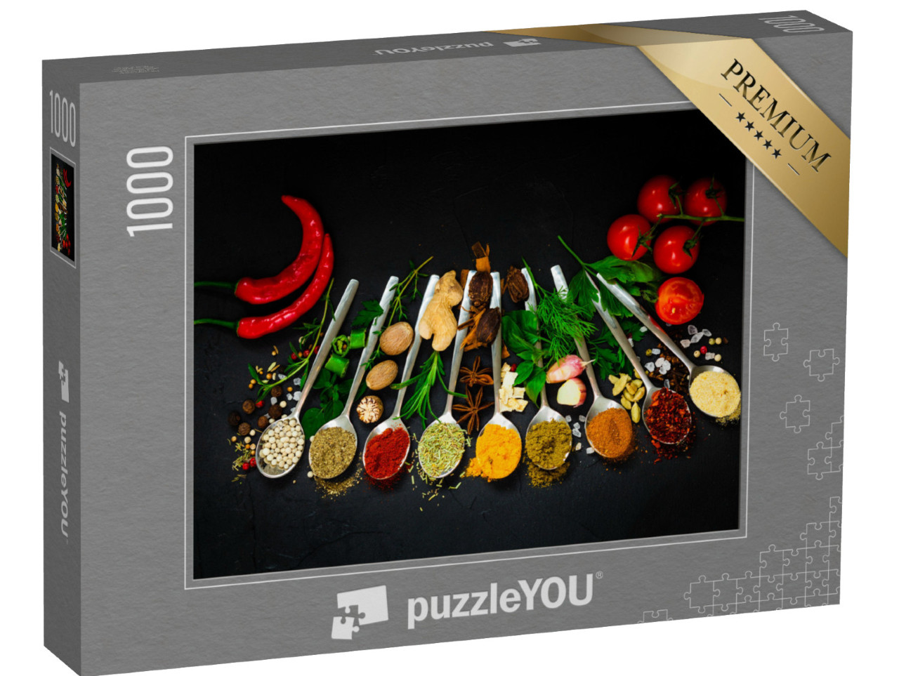 puzzle 1000 dílků „Výběr koření a bylinek“