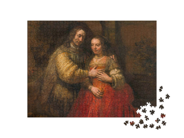 puzzle 1000 dílků „Rembrandt - Isaac a Rebeka“