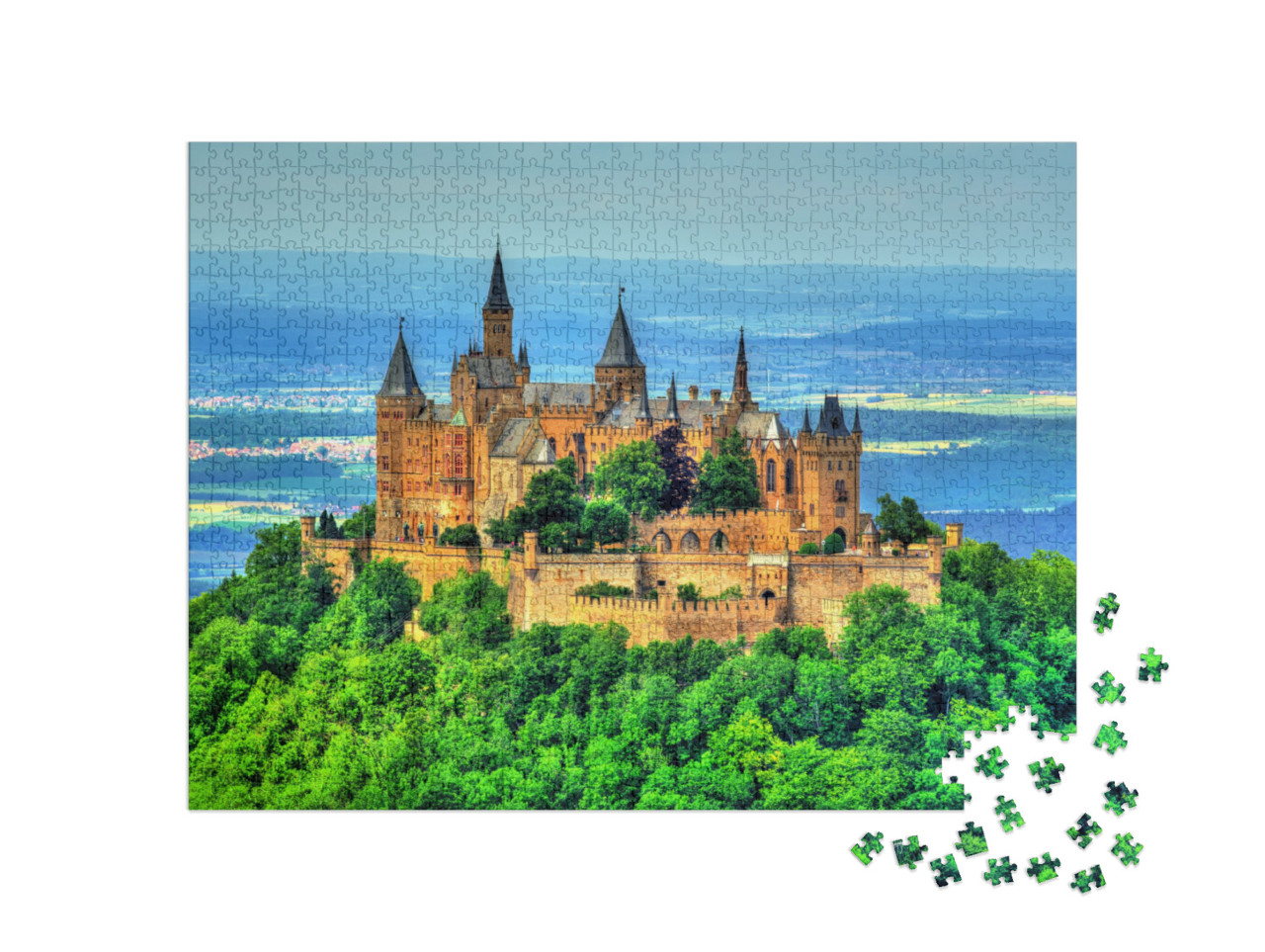 puzzle 1000 dílků „Zámek Hohenzollern ve Švábském Albu“