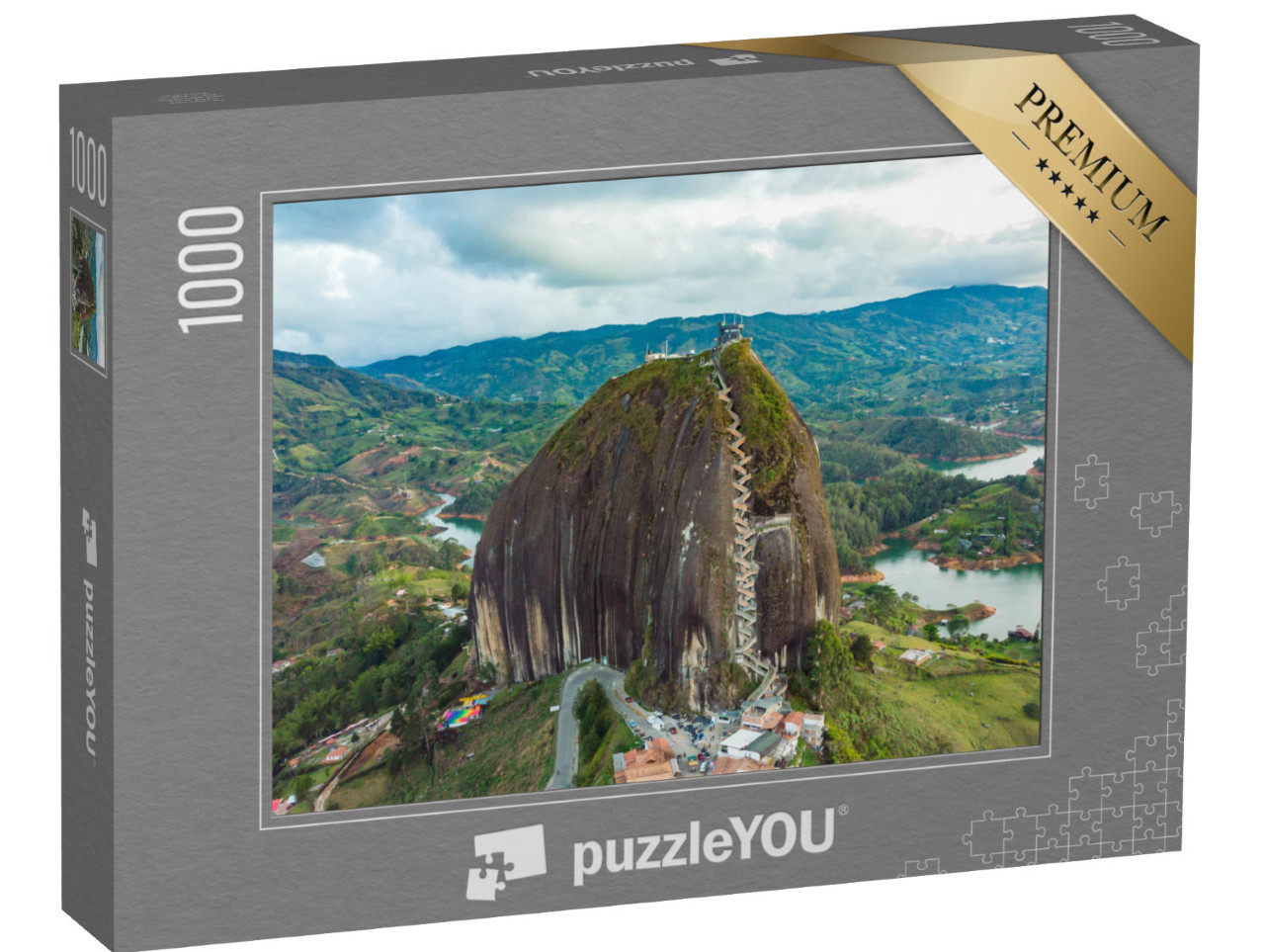 puzzle 1000 dílků „Žulové skály v Guatape, Kolumbie“