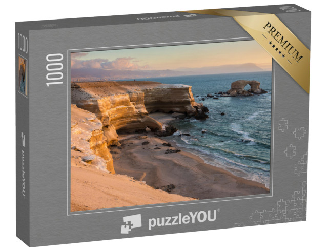 puzzle 1000 dílků „Přírodní památka La Portada při západu slunce, Antofagasta, Chile“