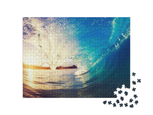 puzzle 1000 dílků „Východ slunce nad tropickým atolem“