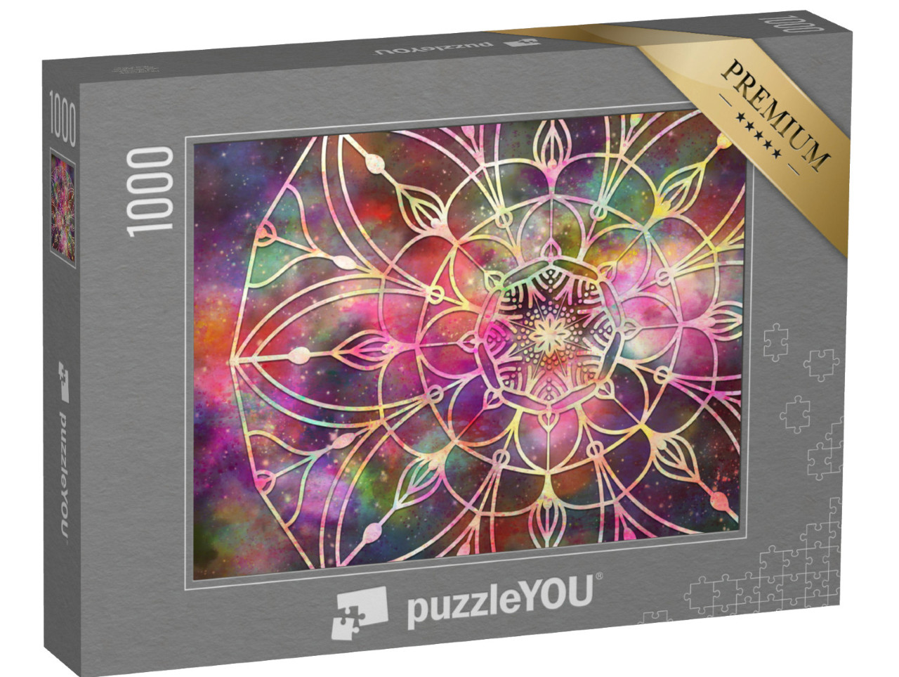 puzzle 1000 dílků „Mandala s hvězdnou galaxií“