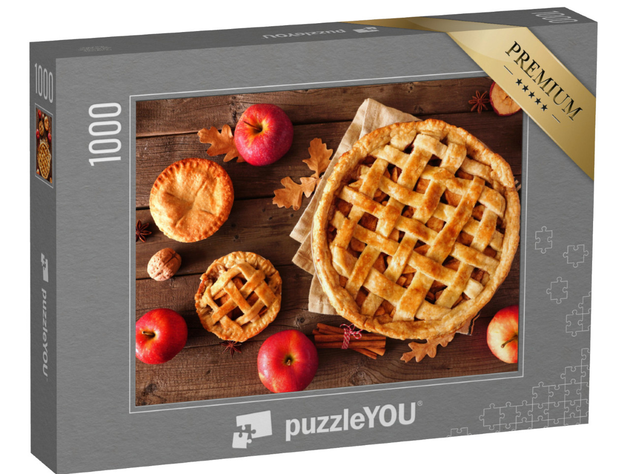 puzzle 1000 dílků „Domácí jablečný koláč s čerstvými jablky“