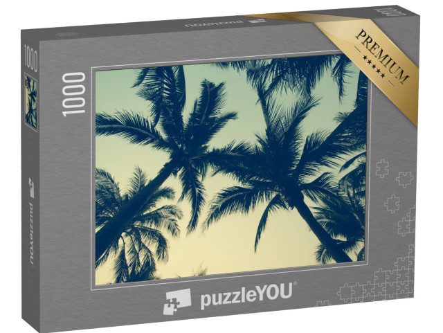 puzzle 1000 dílků „Palmy na večerní obloze“