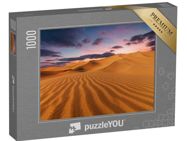puzzle 1000 dílků „Západ slunce nad písečnými dunami v poušti“