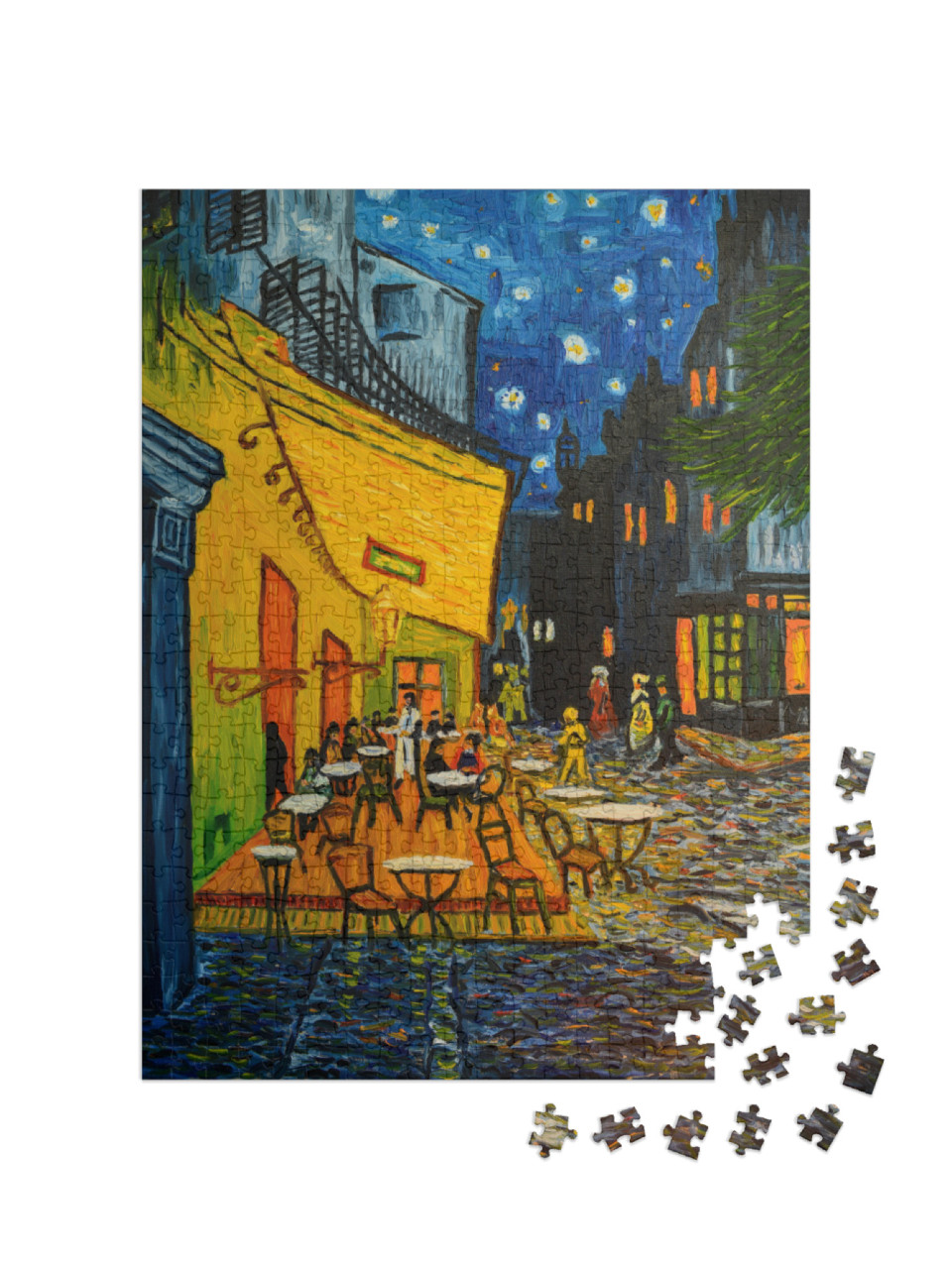 puzzle 500 dílků „Kavárna v Paříži podle Vincenta Van Gogha“