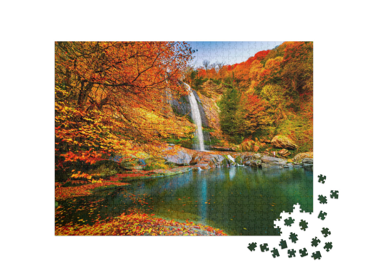 puzzle 1000 dílků „Vodopády Suuctu, Bursa, Turecko“