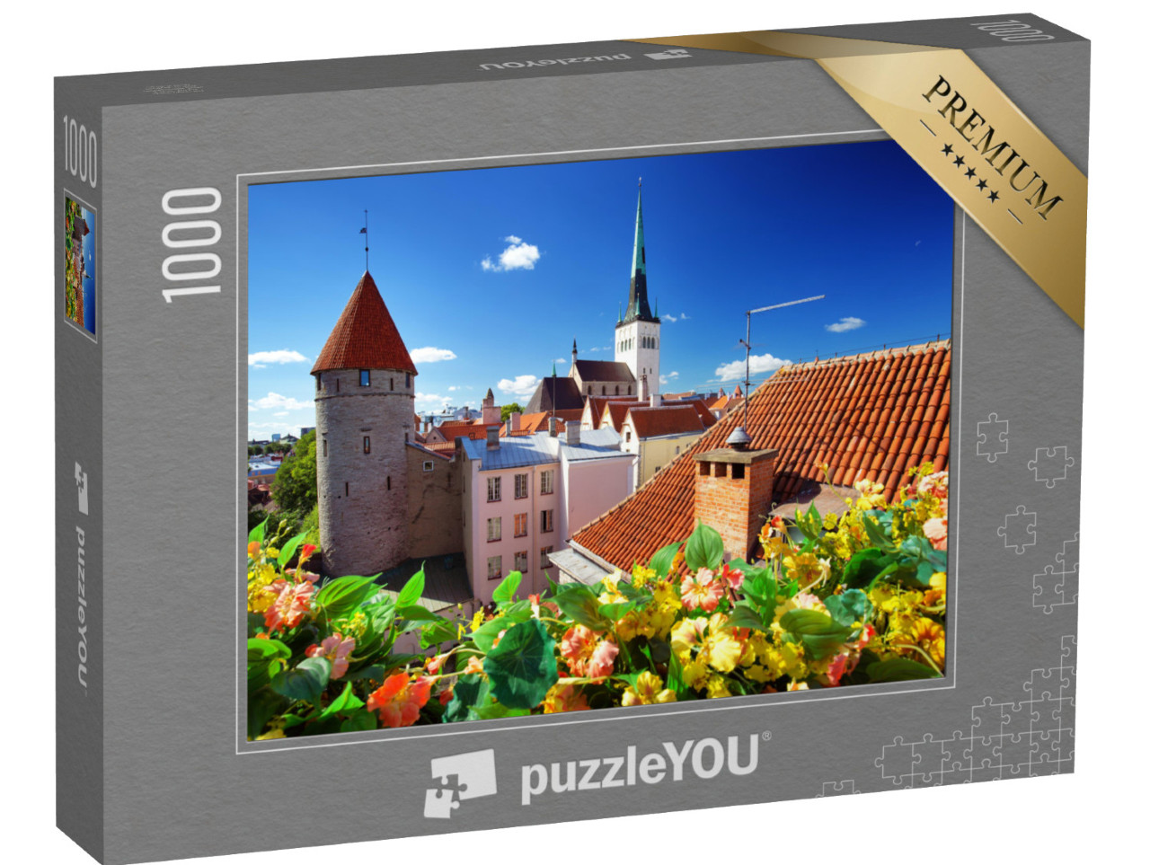 puzzle 1000 dílků „Pohled na staré centrum Tallinnu, Estonsko“