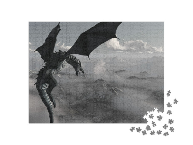puzzle 1000 dílků „Ledový drak“